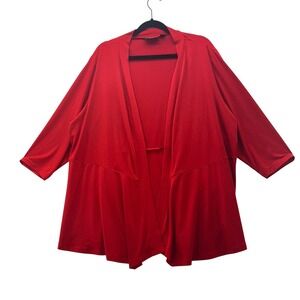 Susan Graver Cardigan Red 2X